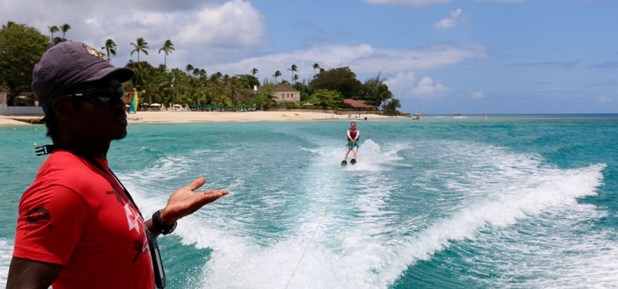 The Best Barbados Water-Skiing: Tiger Tony Speedboat, at Alleynes Bay