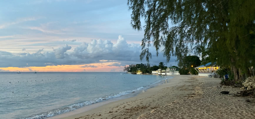 Mullins beach at sunset