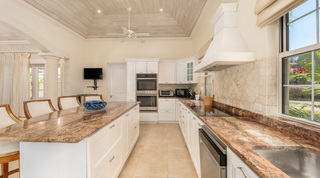 Granite worktops and double ovens in the kitchen at Carlton Ridge, holiday villa in St. James, Barbados