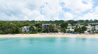 Beachfront Coral Cove development seen from the sea at Coral Cove 15 - Penthouse, beach apartment in Barbados