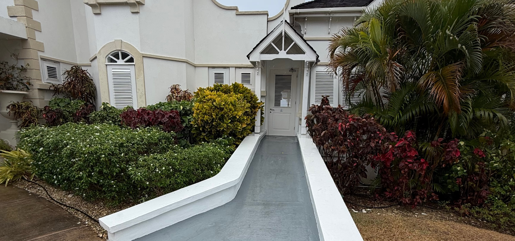 Wheelchair access ramp leading up to the Sugar Hill Club House