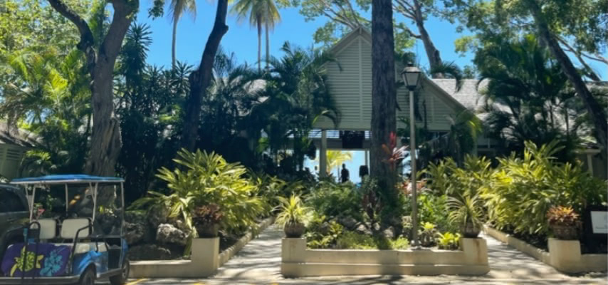 Sandy Lane Entrance Golf Cart Parking