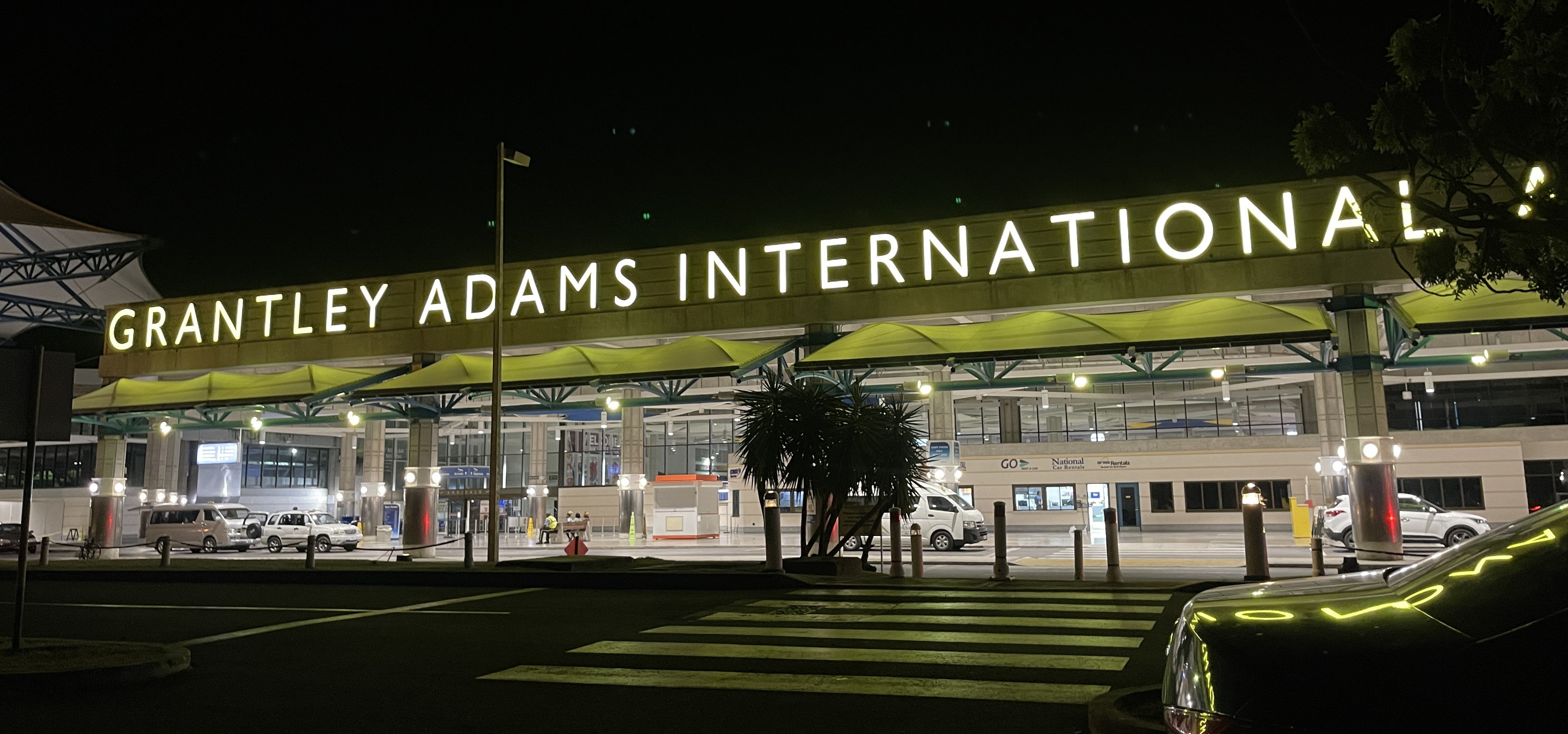 Airport Grantley Adams International Night Lights