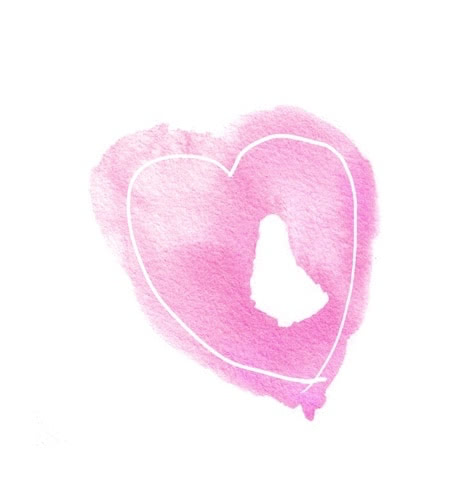 Watercoloured heart